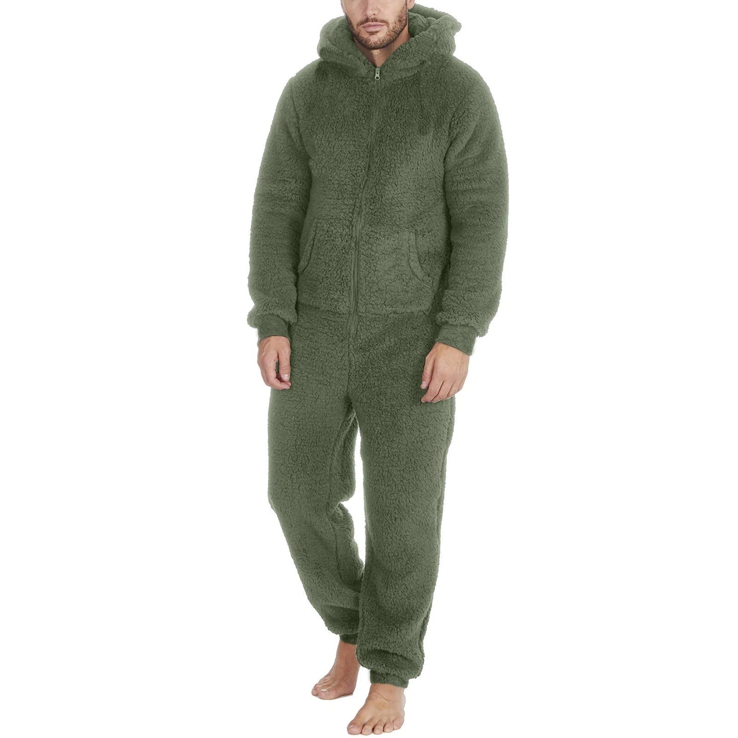 Joris | Zacht teddy onesie met capuchon