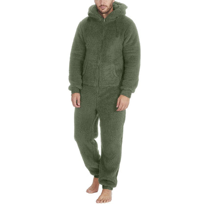 Joris | Zacht teddy onesie met capuchon