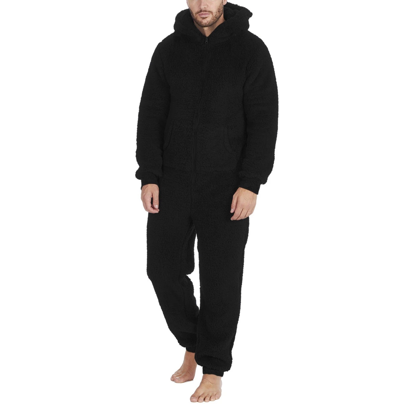 Joris | Zacht teddy onesie met capuchon