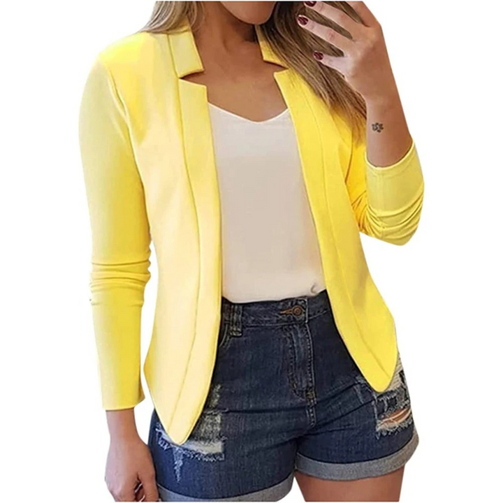 Kleine dames blazer, solide kleur vest