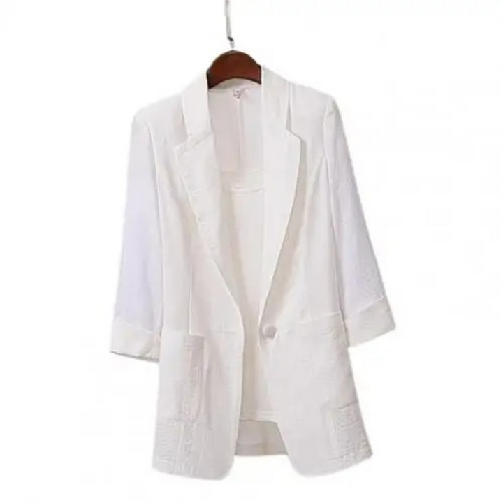 Lange mouw, revers, zakken dames blazer