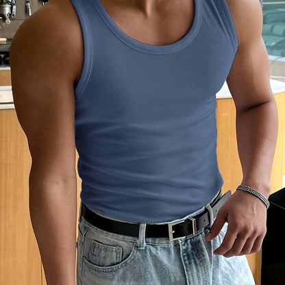 Lars | Ribbed witte tanktop