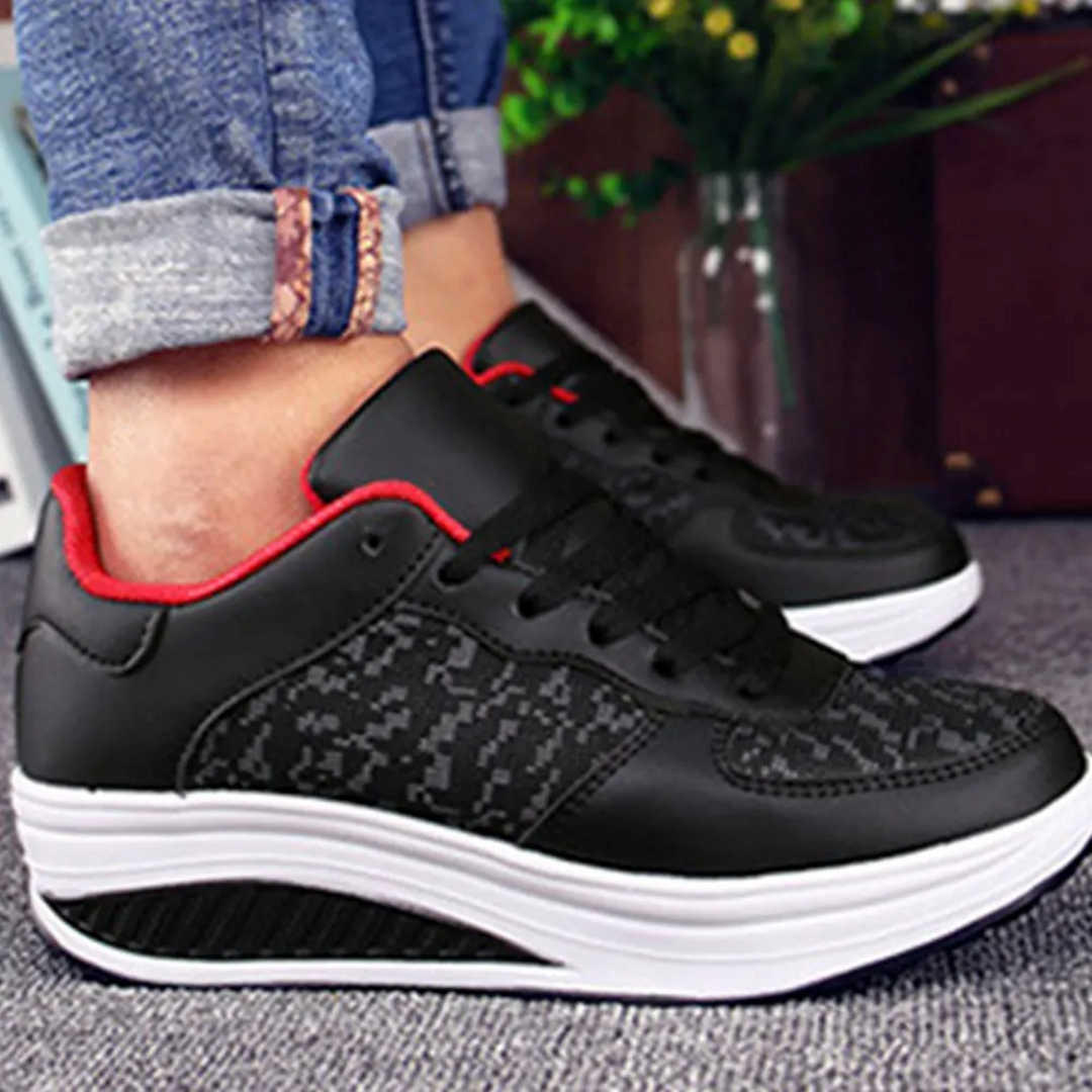 Leer ademende waterdichte orthopedische dames sneakers