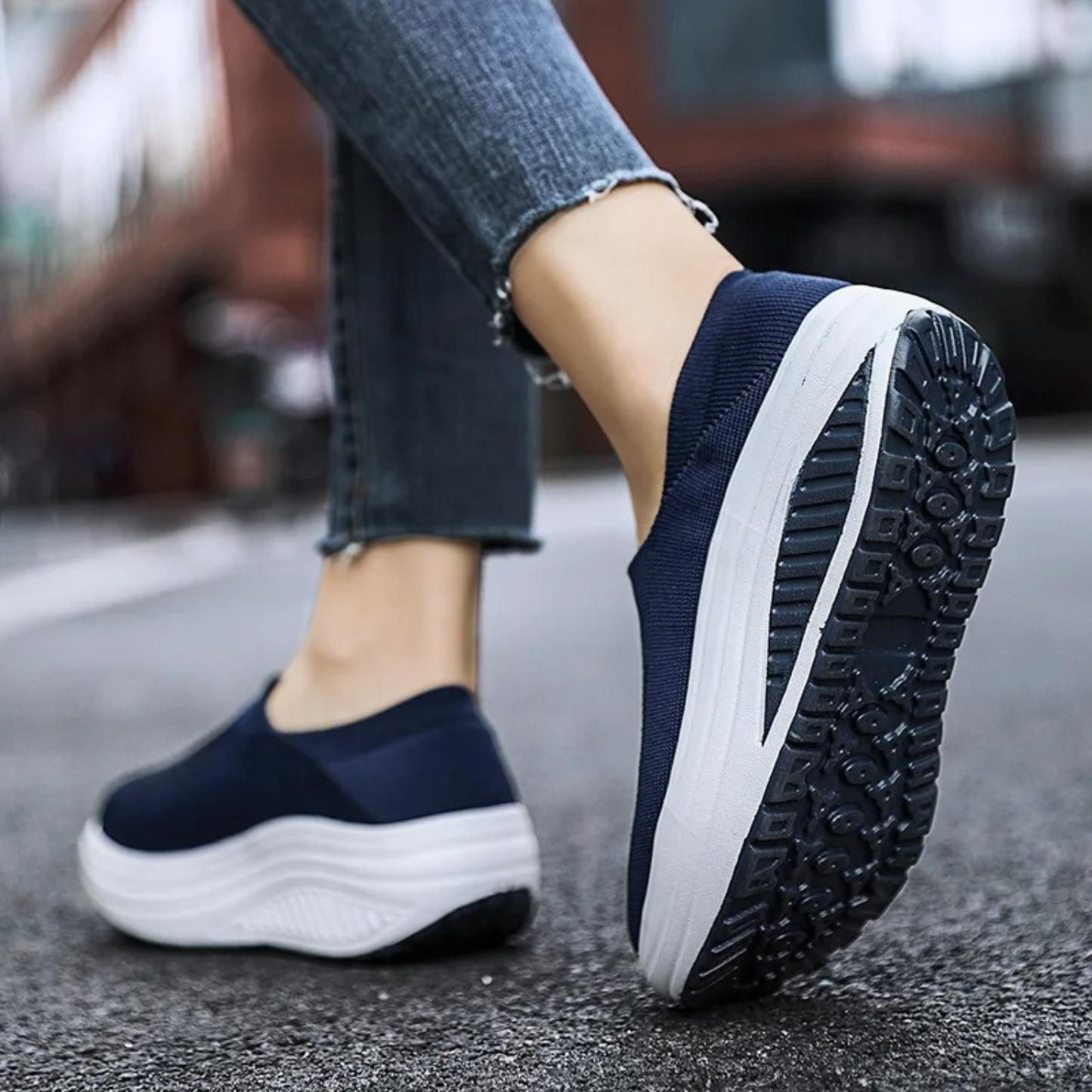 Navy grijs zwart mesh ademende dames instappers