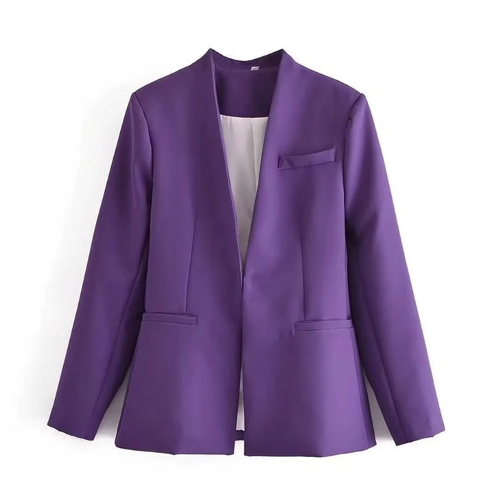 Polo kraag, slim fit, multikleur dames blazer