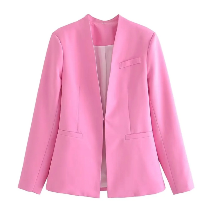 Polo kraag, slim fit, multikleur dames blazer