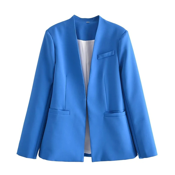 Polo kraag, slim fit, multikleur dames blazer