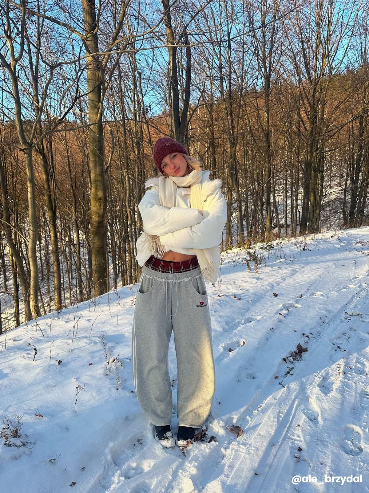 Sabine | Joggingbroek met dubbele tailleband en wijde pijpen