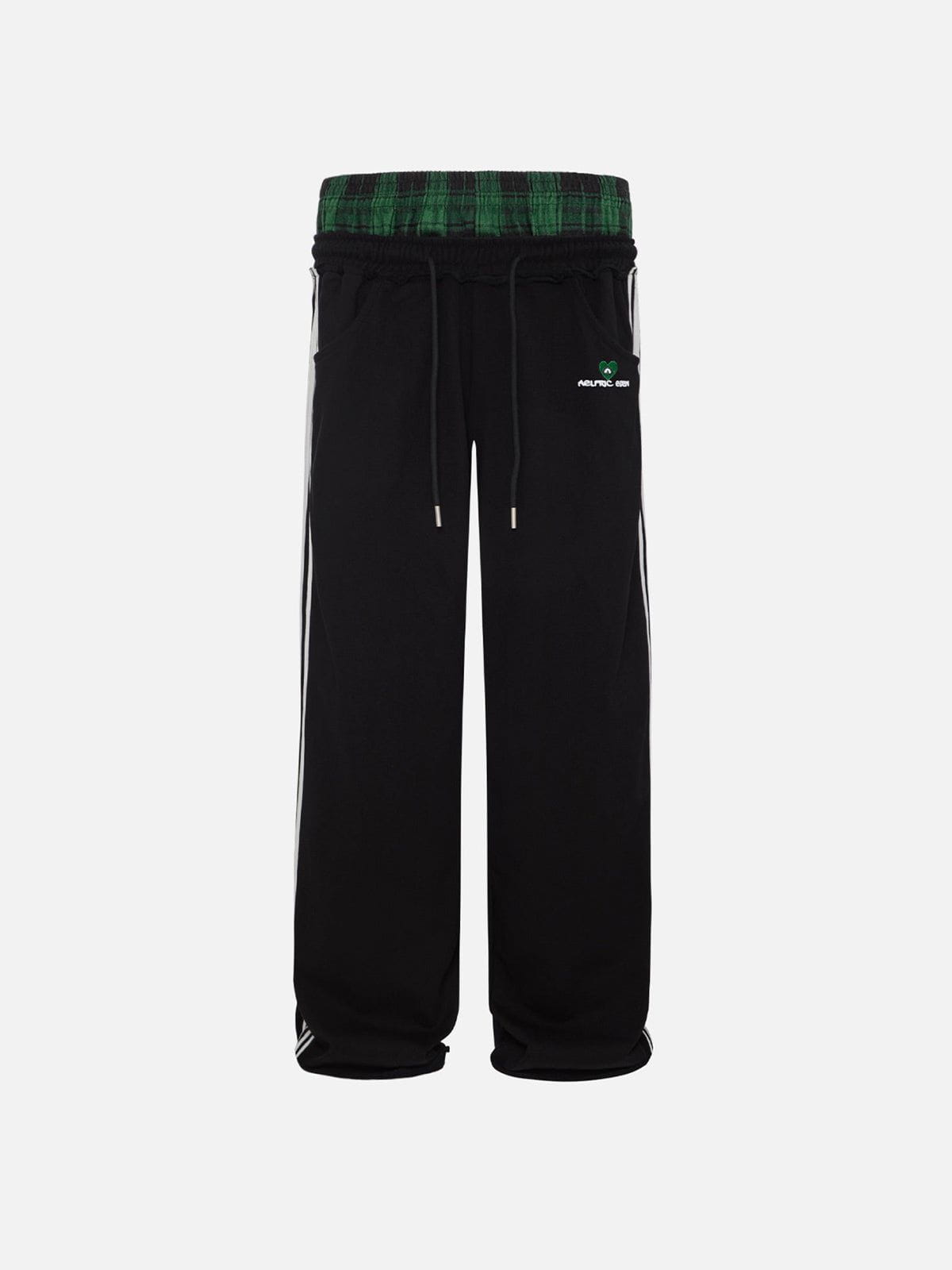 Sabine | Joggingbroek met dubbele tailleband en wijde pijpen