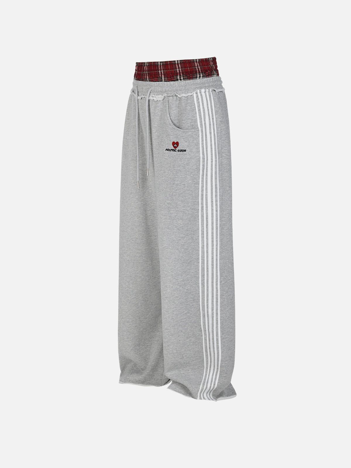 Sabine | Joggingbroek met dubbele tailleband en wijde pijpen