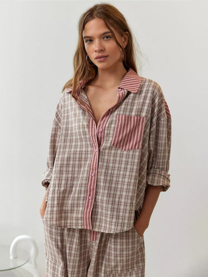 Sara | Zacht materiaal pyjamaset dames