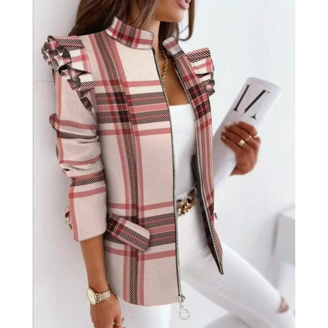 Temperament streep stijl dames blazer