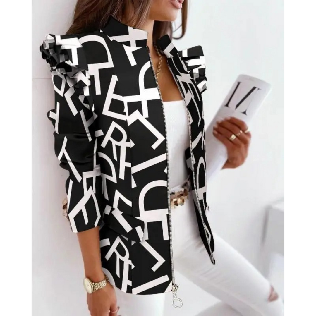 Temperament streep stijl dames blazer