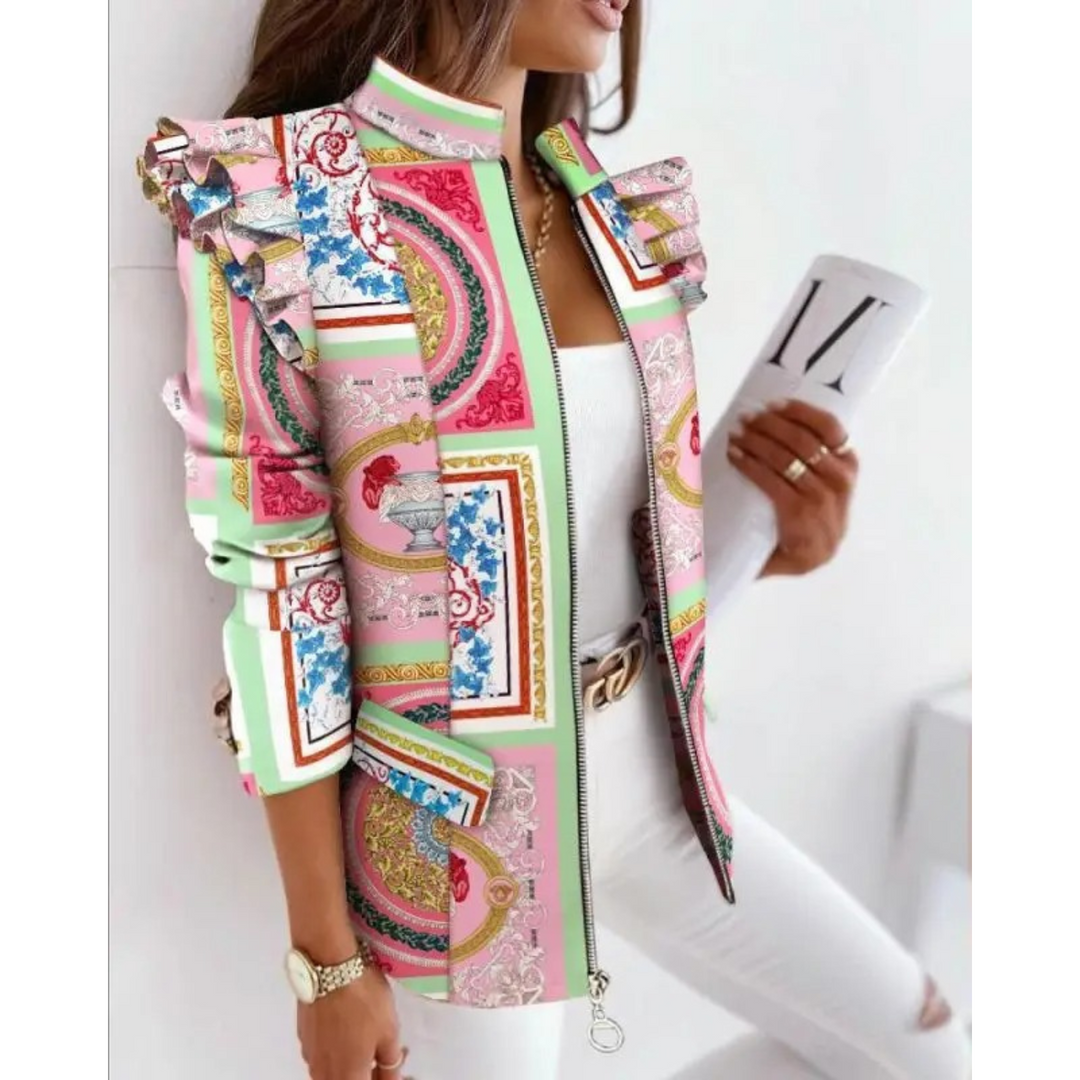 Temperament streep stijl dames blazer