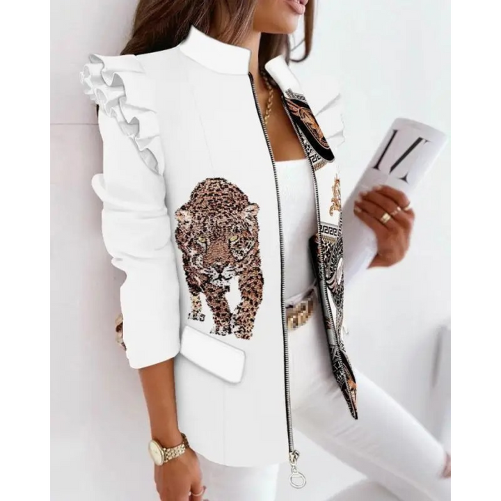 Temperament streep stijl dames blazer