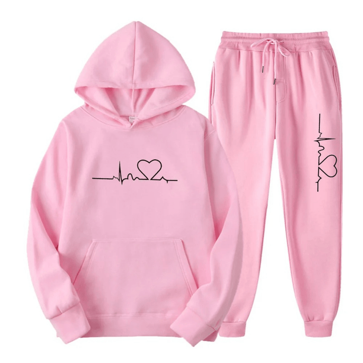 Tweedelig Fleece Trainingspak voor Dames – Perfect voor Winter en Vrije Tijd
