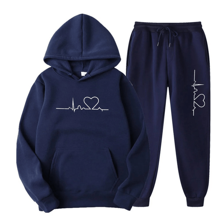 Tweedelig Fleece Trainingspak voor Dames – Perfect voor Winter en Vrije Tijd
