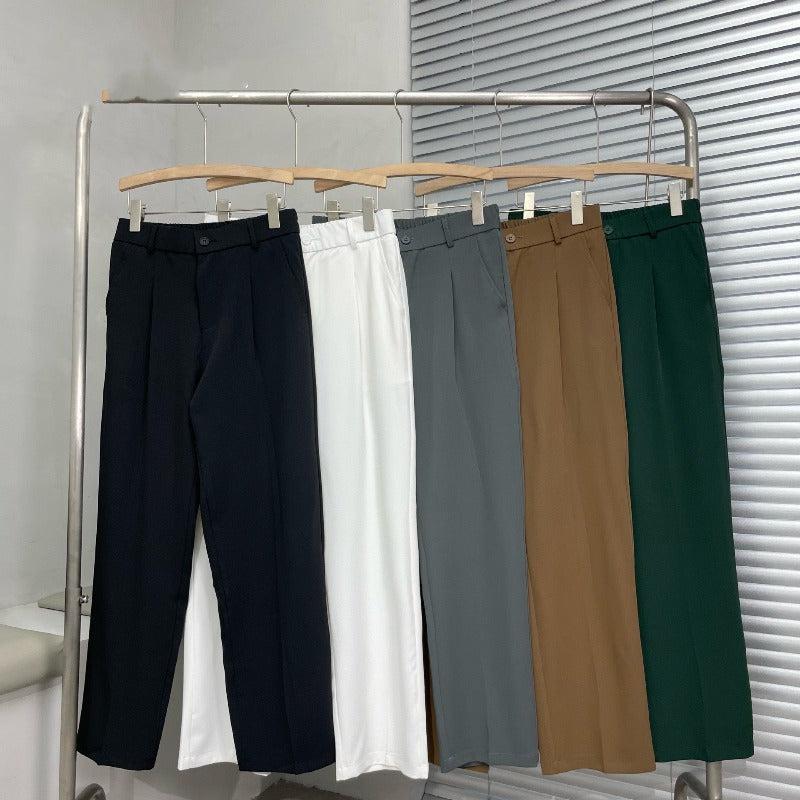 Willem | Wijde pijpen broek met plooien en comfortabel materiaal