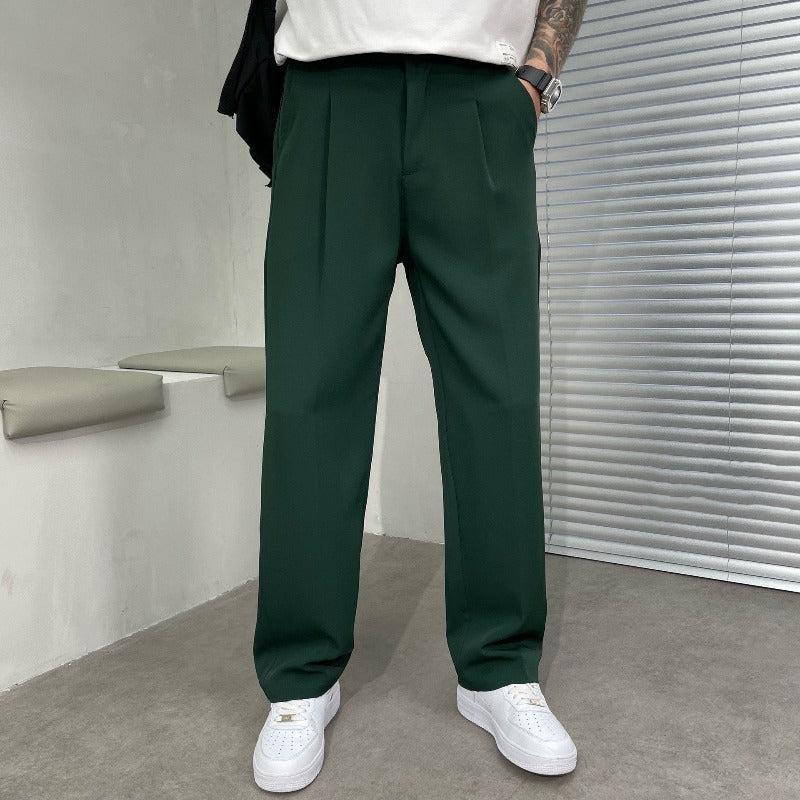 Willem | Wijde pijpen broek met plooien en comfortabel materiaal
