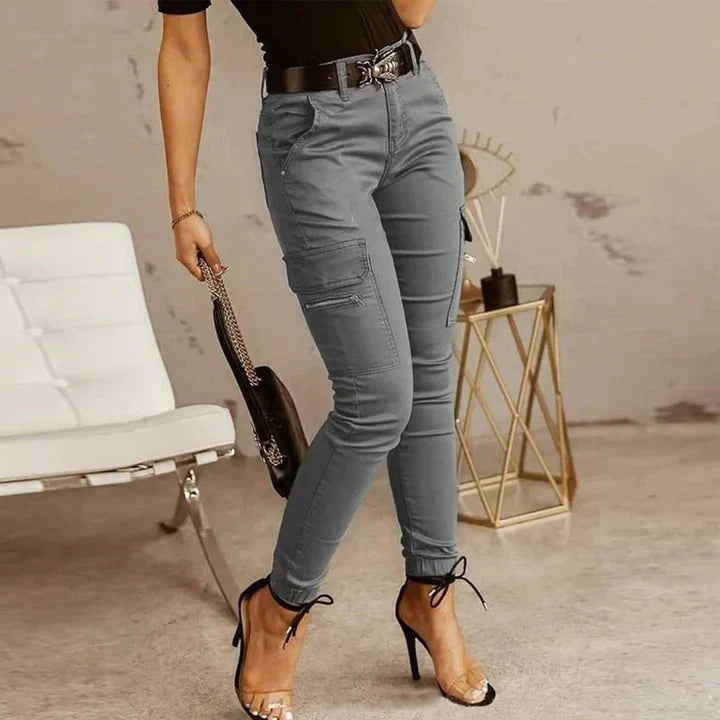 Kim - Dames Cargo Jeans met een trendy uitstraling